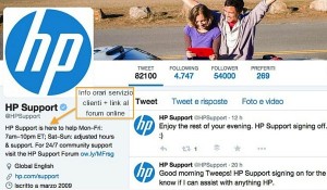 HP Support Twitter