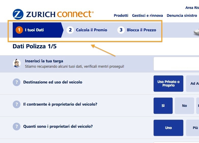 Schermata ZurichConnect